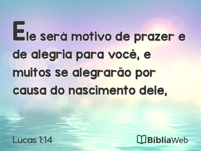 Lucas 1:14 em imagem para compartilhar