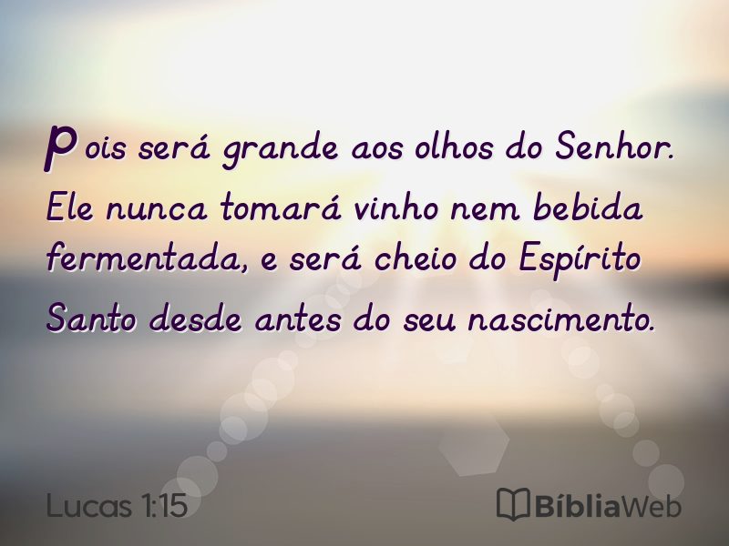 Lucas 1:15 em imagem para compartilhar