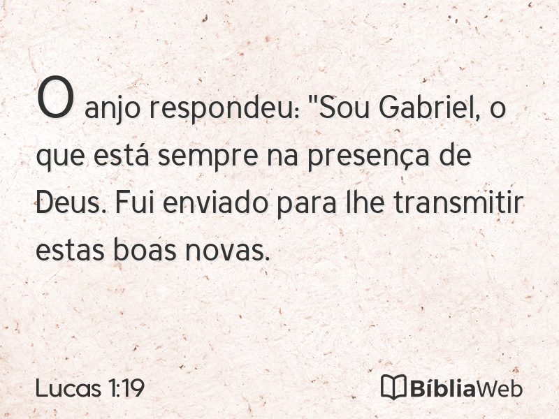 Lucas 1:19 em imagem para compartilhar