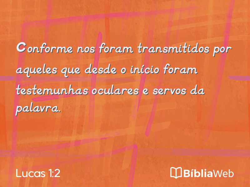 Lucas 1:2 em imagem para compartilhar
