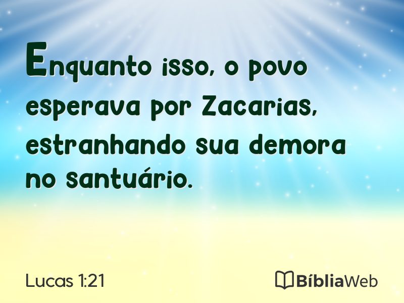 Lucas 1:21 em imagem para compartilhar