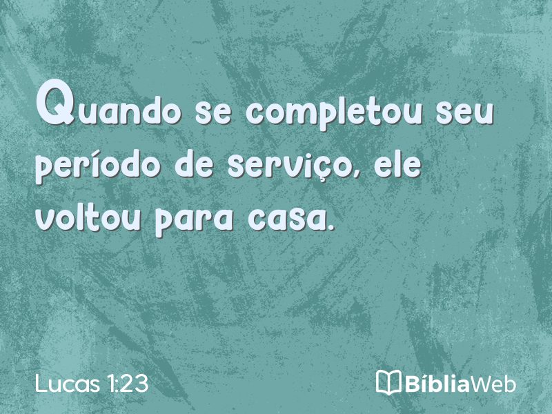 Lucas 1:23 em imagem para compartilhar