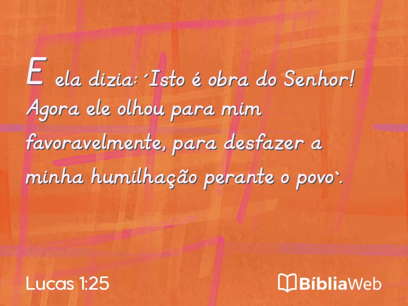 Lucas 1:25 em imagem para compartilhar