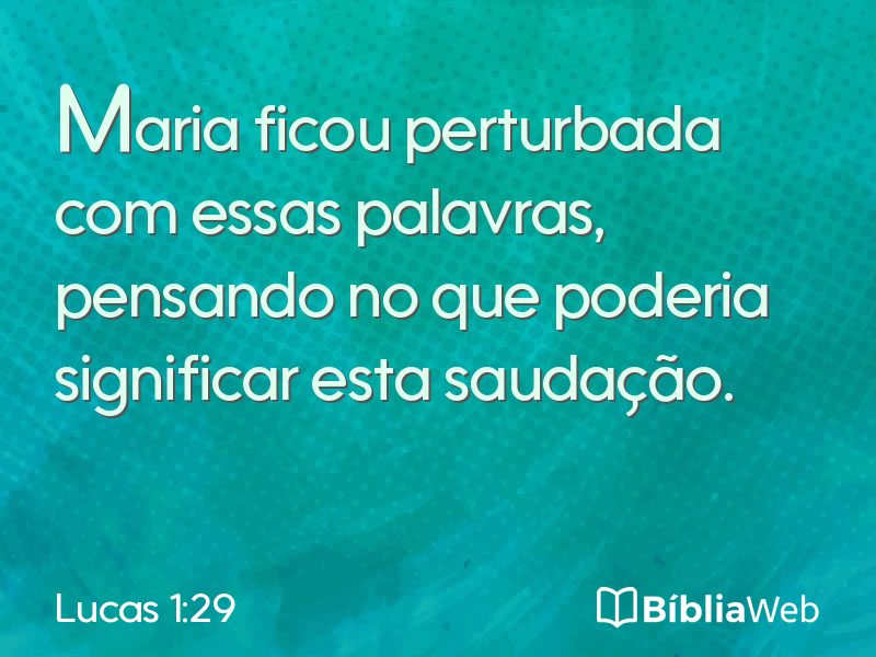 Lucas 1:29 em imagem para compartilhar