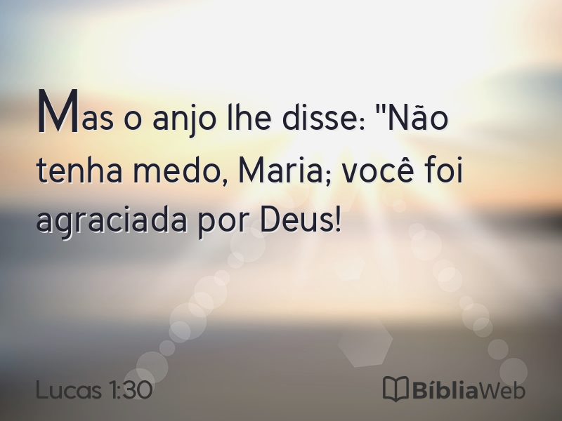 Lucas 1:30 em imagem para compartilhar