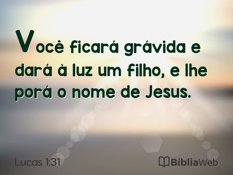 Lucas 1:31 em imagem para compartilhar