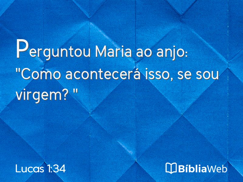 Lucas 1:34 em imagem para compartilhar