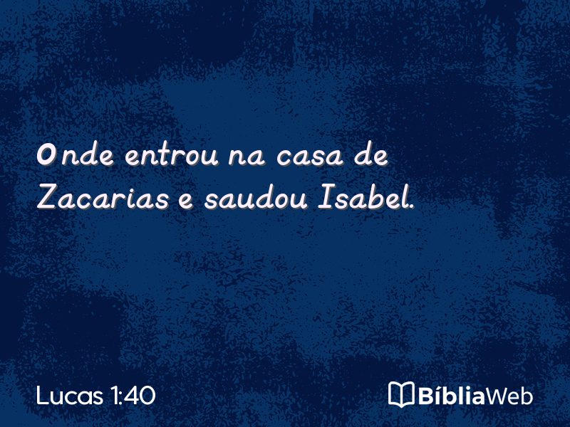 Lucas 1:40 em imagem para compartilhar