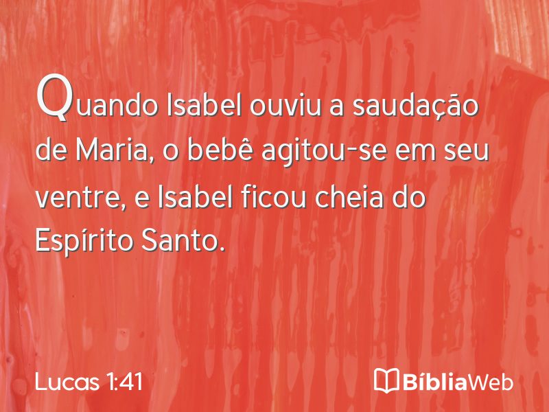 Lucas 1:41 em imagem para compartilhar