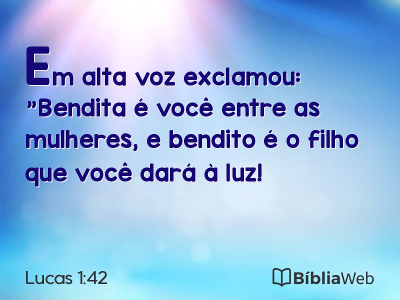 Lucas 1:42 em imagem para compartilhar