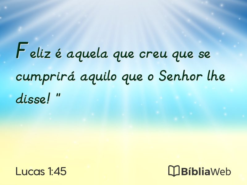 Lucas 1:45 em imagem para compartilhar