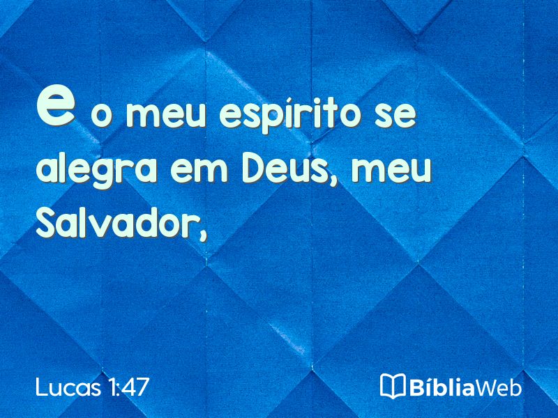 Lucas 1:47 em imagem para compartilhar