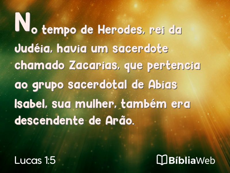 Lucas 1:5 em imagem para compartilhar