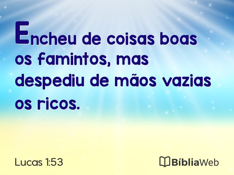 Lucas 1:53 em imagem para compartilhar