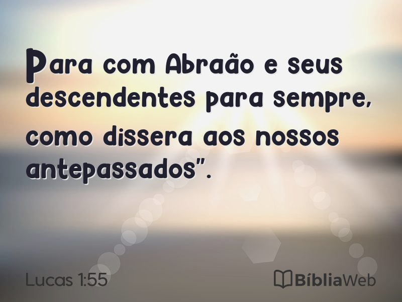 Lucas 1:55 em imagem para compartilhar