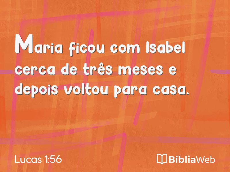 Lucas 1:56 em imagem para compartilhar