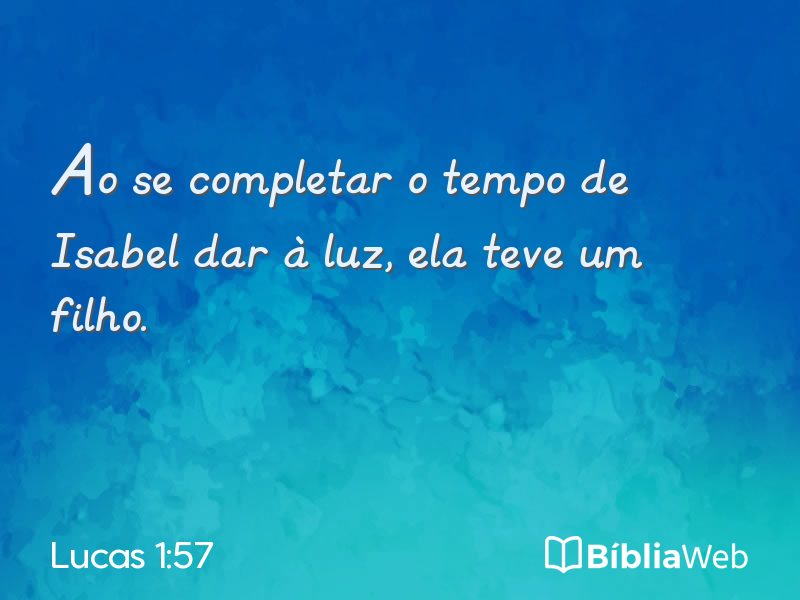 Lucas 1:57 em imagem para compartilhar