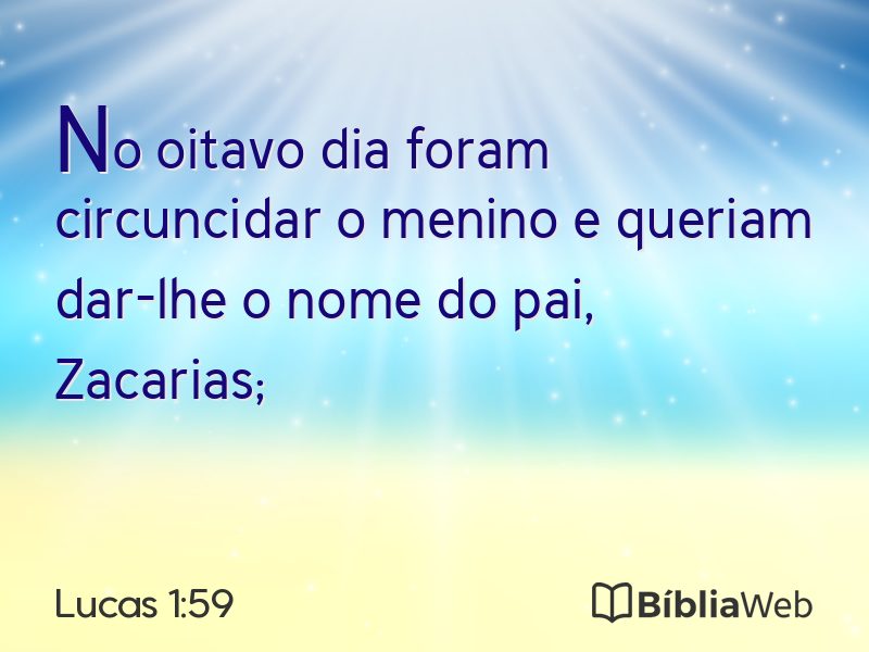 Lucas 1:59 em imagem para compartilhar