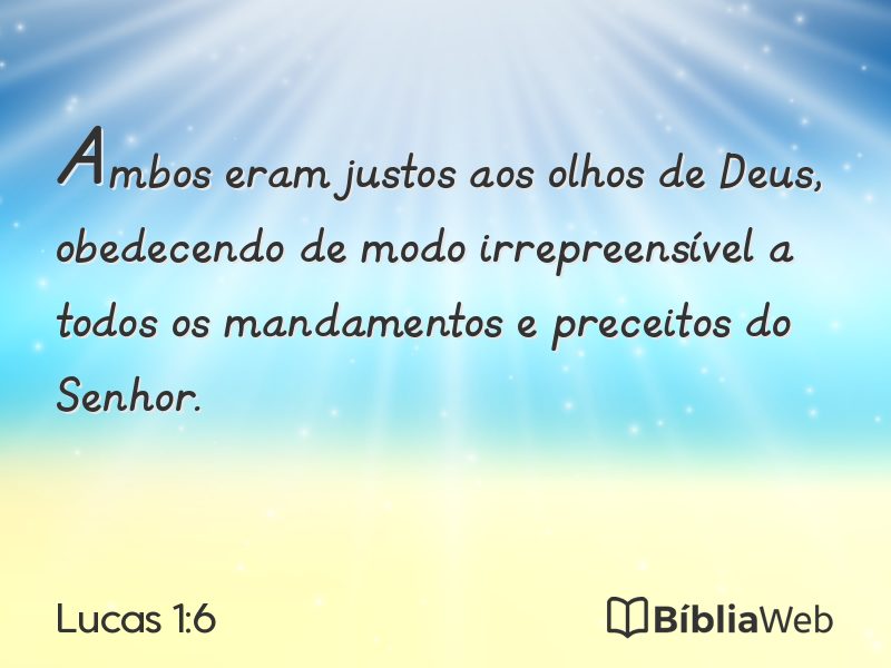 Lucas 1:6 em imagem para compartilhar