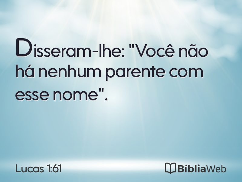 Lucas 1:61 em imagem para compartilhar
