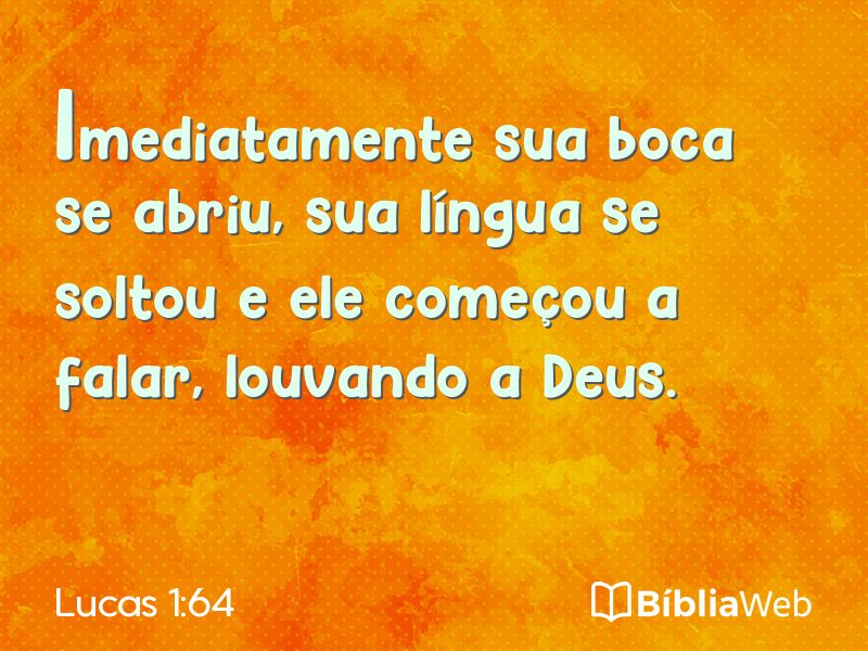 Lucas 1:64 em imagem para compartilhar