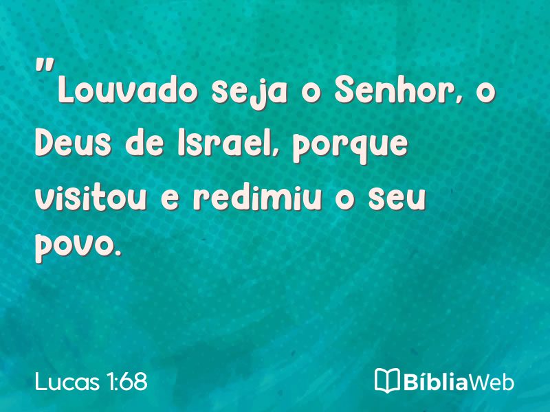 Lucas 1:68 em imagem para compartilhar