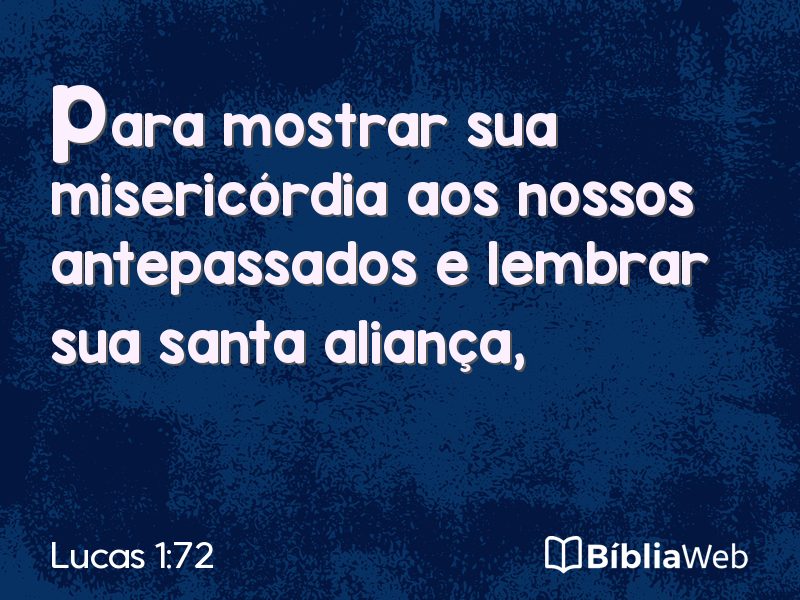 Lucas 1:72 em imagem para compartilhar