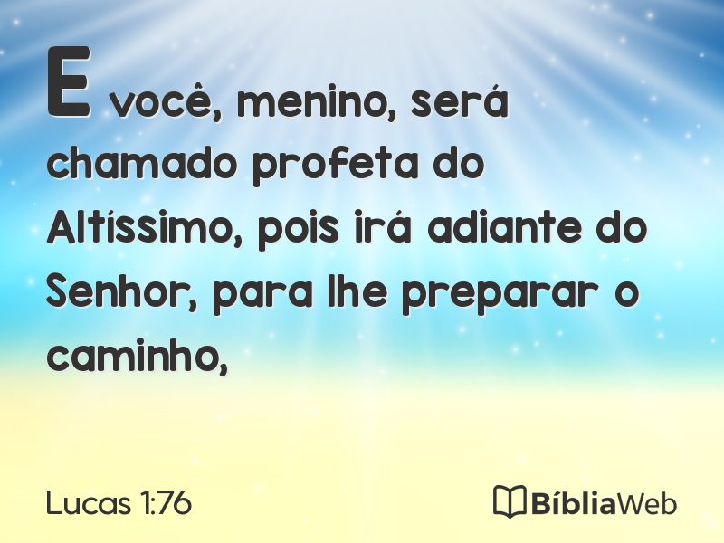 Lucas 1:76 em imagem para compartilhar