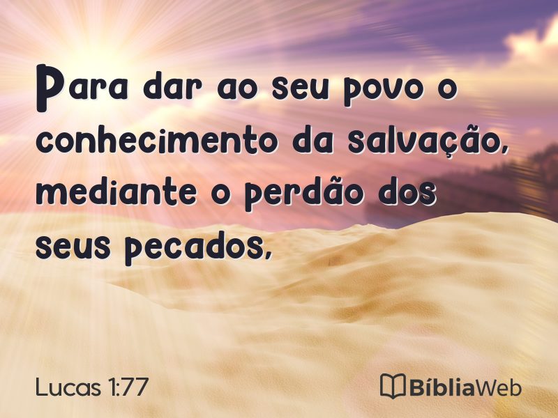 Lucas 1:77 em imagem para compartilhar
