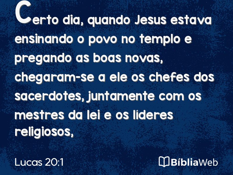 Lucas 20:1 em imagem para compartilhar