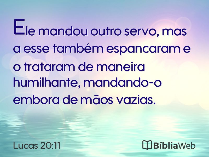 Lucas 20:11 em imagem para compartilhar