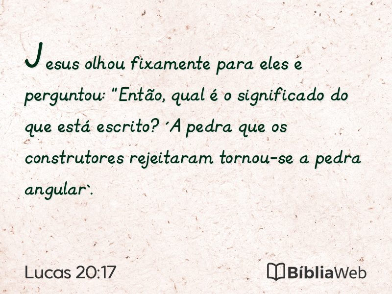 Lucas 20:17 em imagem para compartilhar