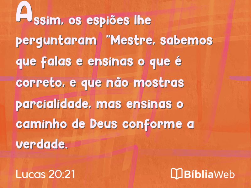 Lucas 20:21 em imagem para compartilhar
