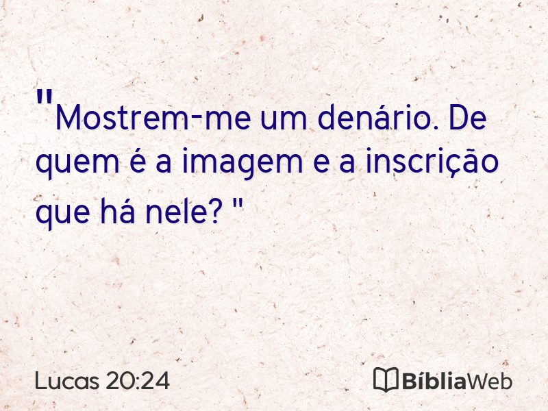 Lucas 20:24 em imagem para compartilhar