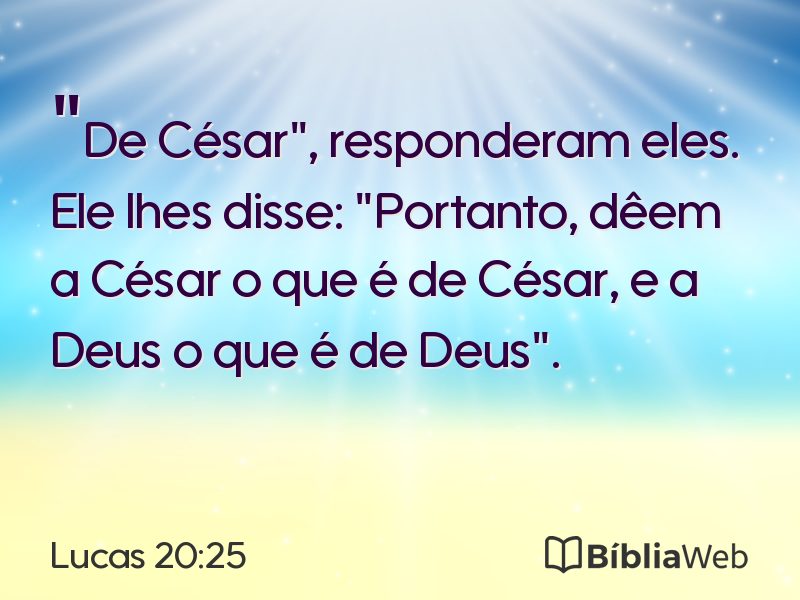 Lucas 20:25 em imagem para compartilhar