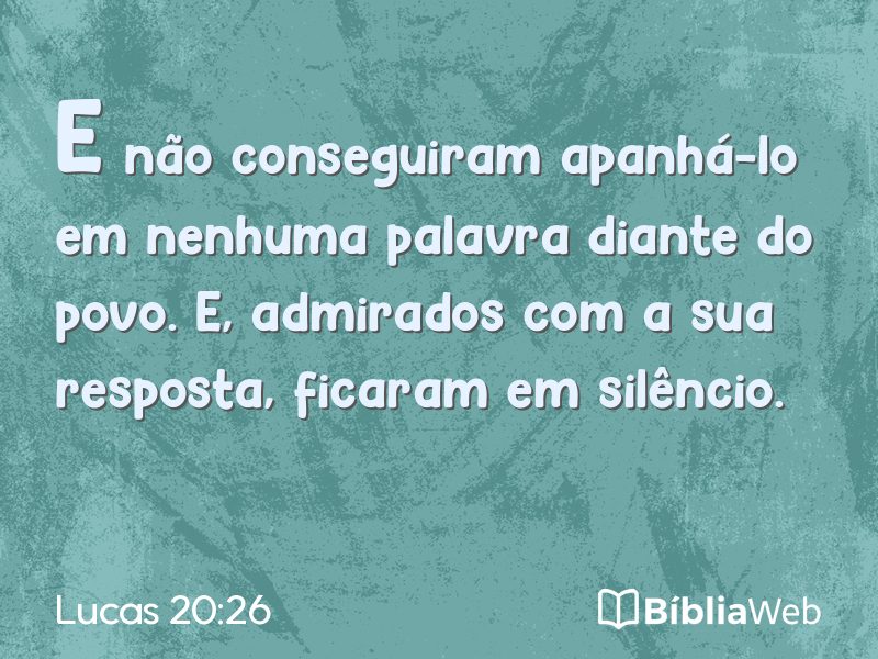 Lucas 20:26 em imagem para compartilhar