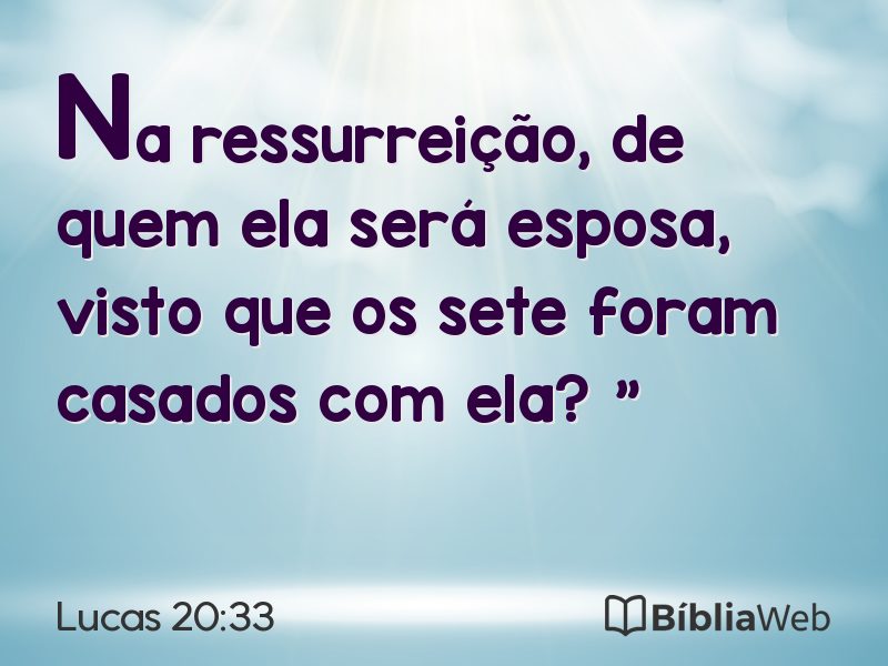 Lucas 20:33 em imagem para compartilhar