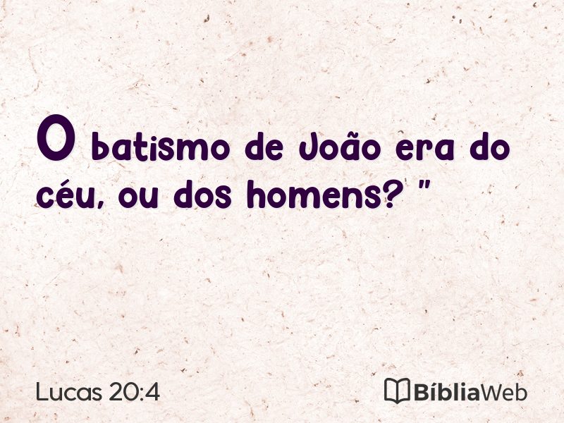 Lucas 20:4 em imagem para compartilhar