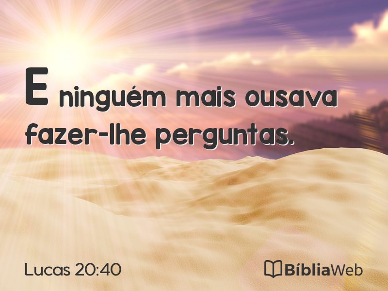 Lucas 20:40 em imagem para compartilhar