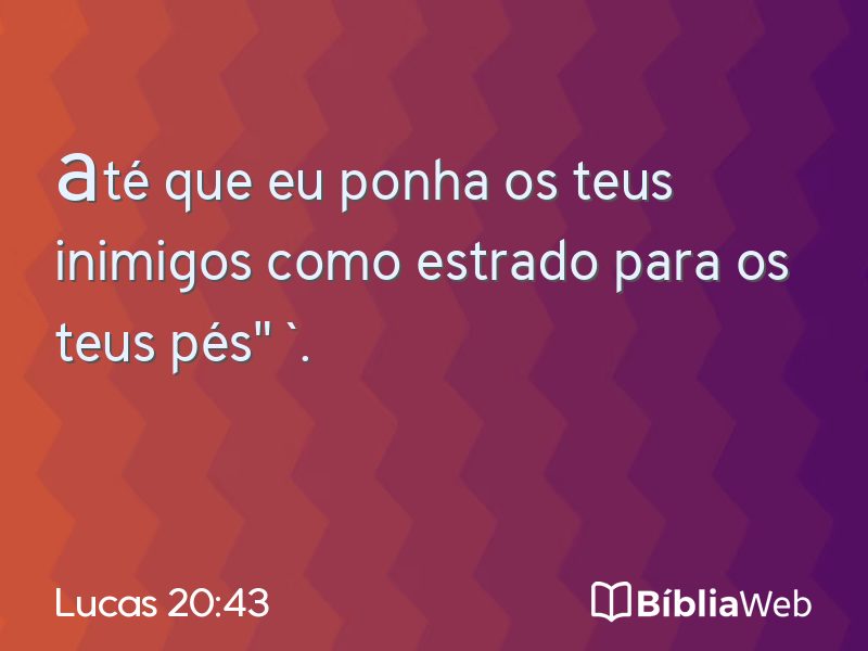 Lucas 20:43 em imagem para compartilhar