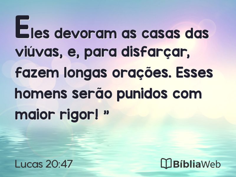 Lucas 20:47 em imagem para compartilhar