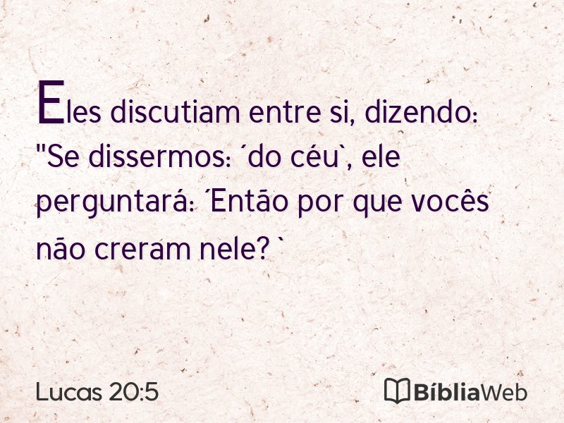 Lucas 20:5 em imagem para compartilhar