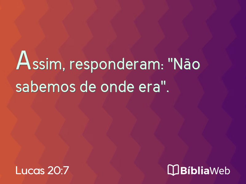 Lucas 20:7 em imagem para compartilhar