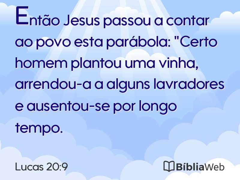 Lucas 20:9 em imagem para compartilhar