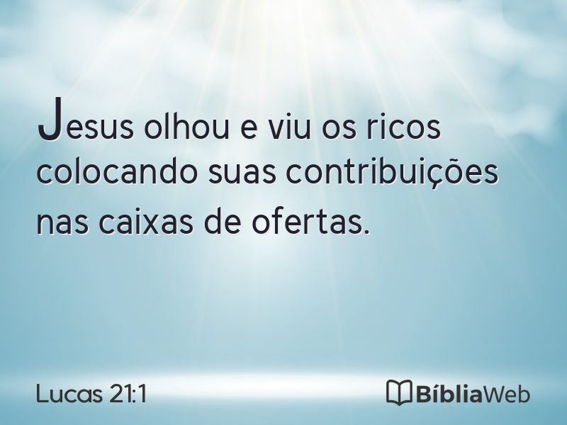 Lucas 21:1 em imagem para compartilhar
