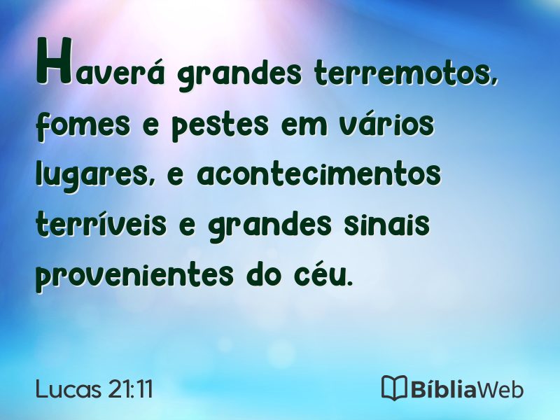 Lucas 21:11 em imagem para compartilhar