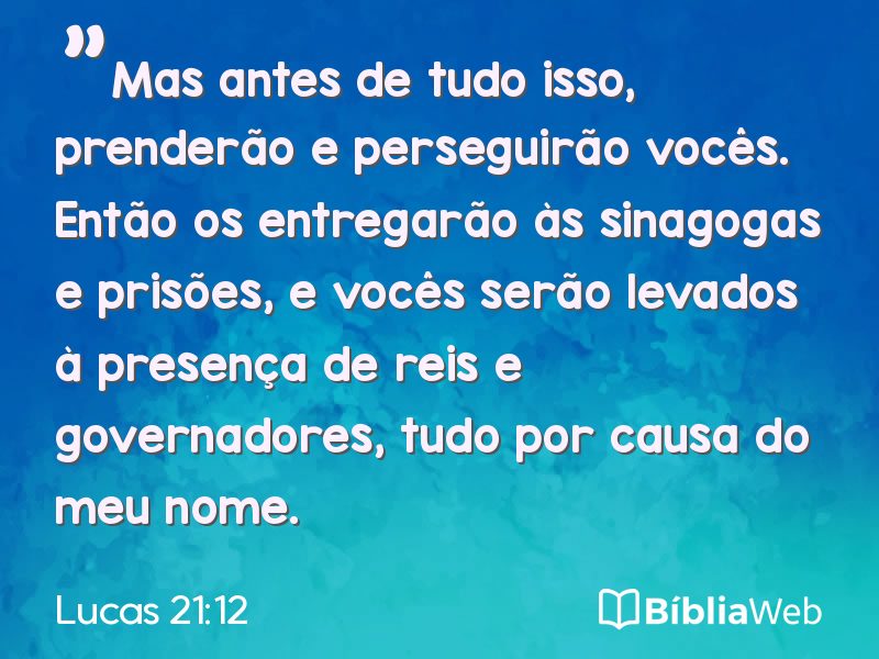 Lucas 21:12 em imagem para compartilhar