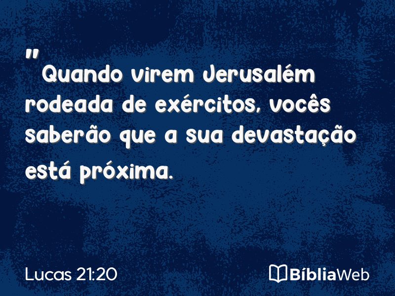 Lucas 21:20 em imagem para compartilhar