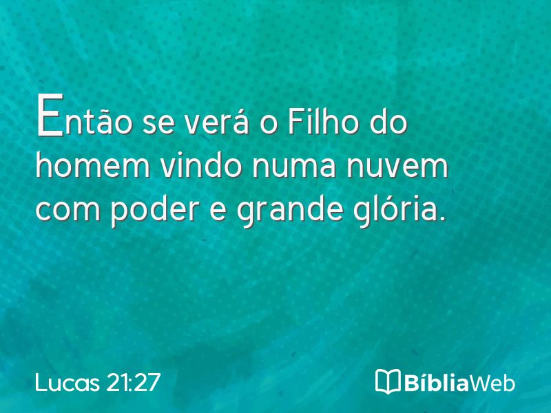 Lucas 21:27 em imagem para compartilhar