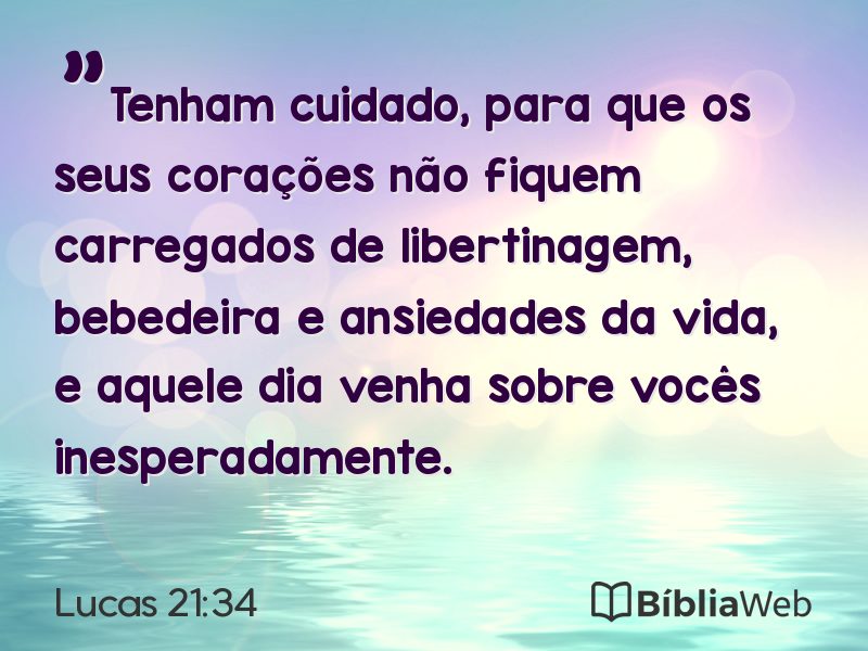 Lucas 21:34 em imagem para compartilhar